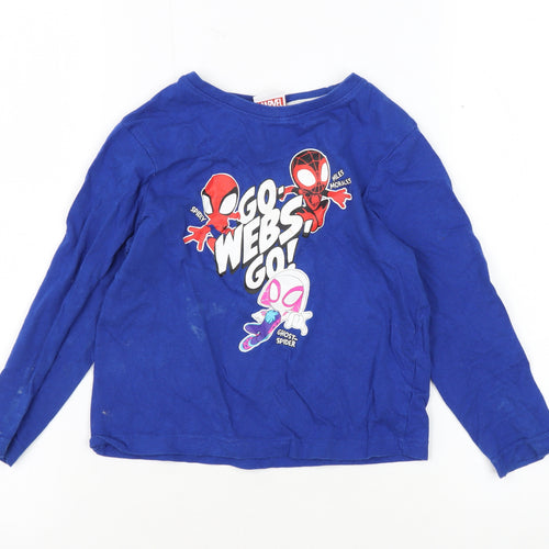 Marvel Boys Blue Spider-Man Long Sleeve T-Shirt 4-5 Years