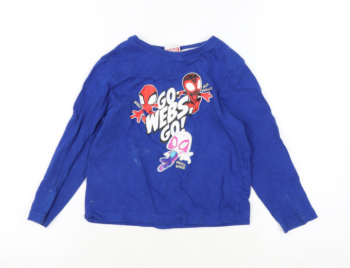 Marvel Boys Blue Spider-Man Long Sleeve T-Shirt 4-5 Years