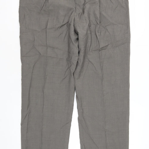 Marks and Spencer Men's Brown Wool Trousers Size 28