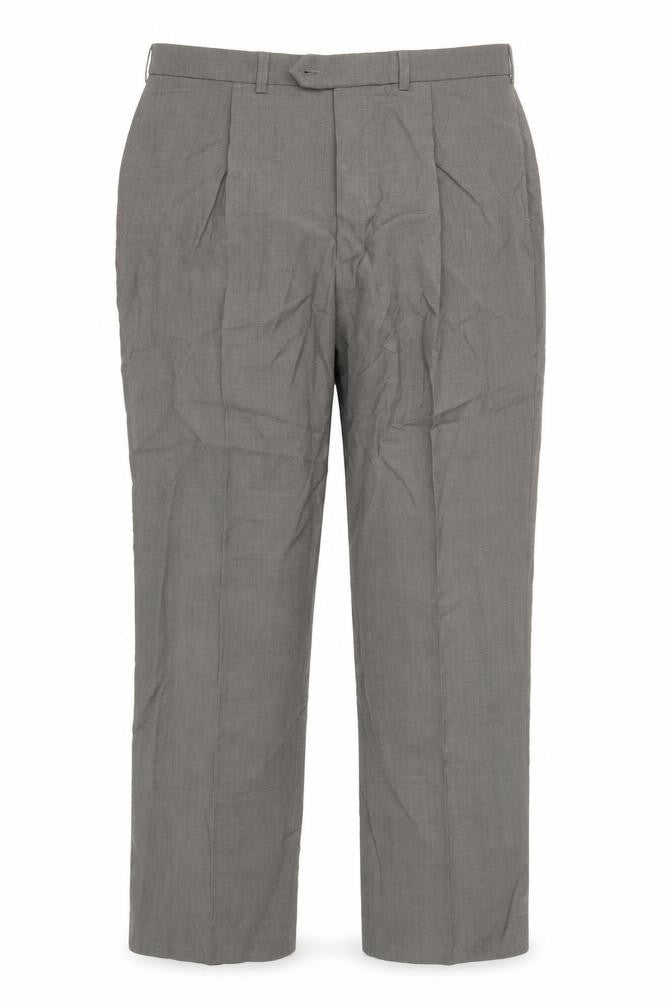 Front view of Marks & Spencer Men's Brown Wool Trousers, size 28