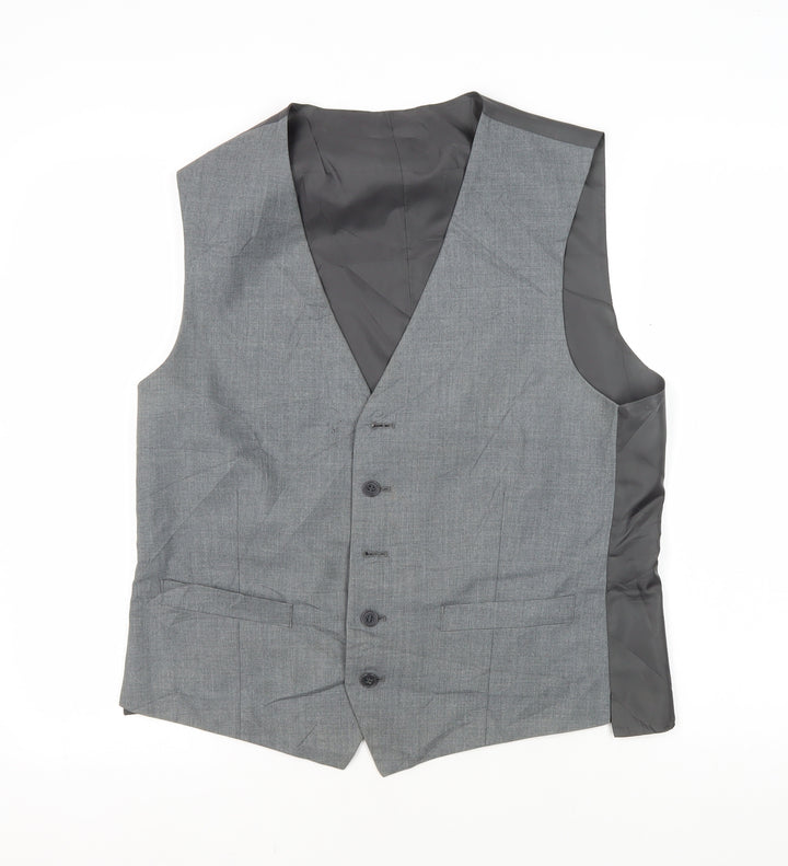 Occasions Men's Grey Waistcoat 40 Regular