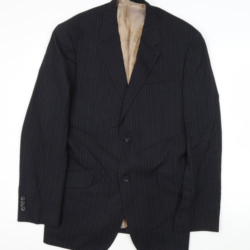 Next Men's Black Pinstripe Suit Jacket 42R