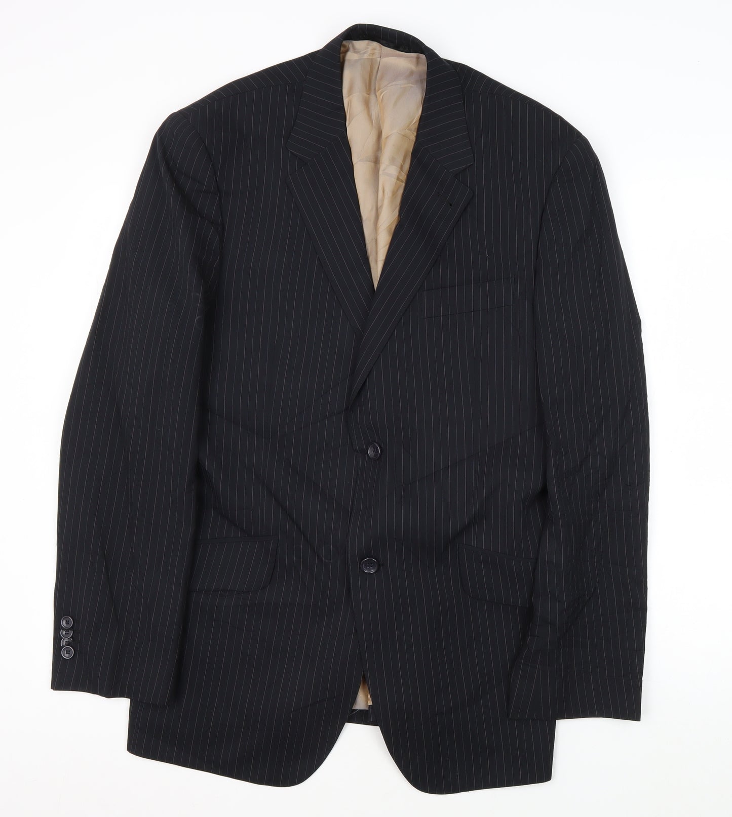 Next Men's Black Pinstripe Suit Jacket 42R