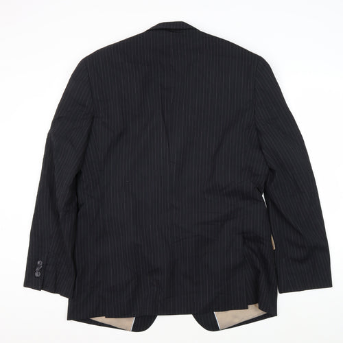 Next Men's Black Pinstripe Suit Jacket 42R
