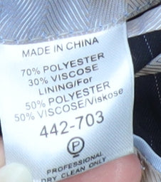 Next Men's Black Pinstripe Suit Jacket 42R