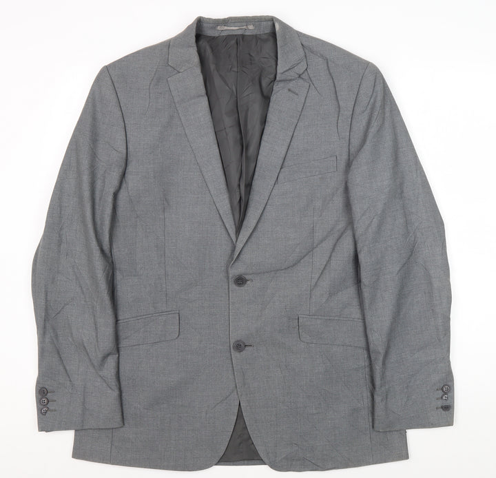 Occasions Men's Grey Blazer, Size 40 Regular Fit