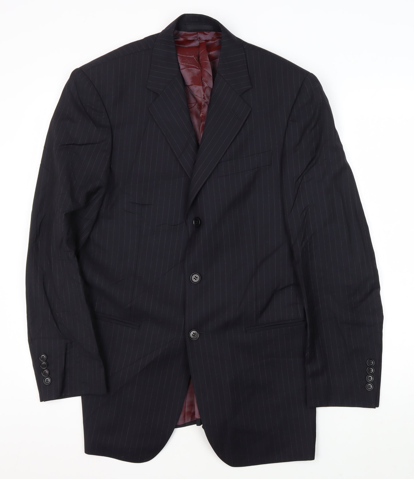 Austin Reed Men's Blue Striped Blazer 38 Regular