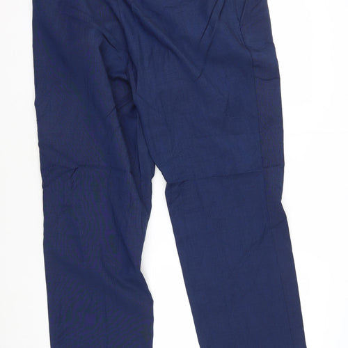 Charles Tyrwhitt Men's Blue Wool Trousers, Size 36R