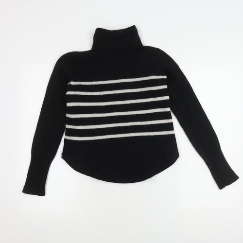 Jigsaw Women's Black Cashmere Roll Neck Jumper, Small