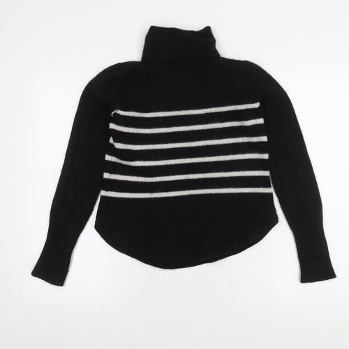 Jigsaw Women's Black Cashmere Roll Neck Jumper, Small