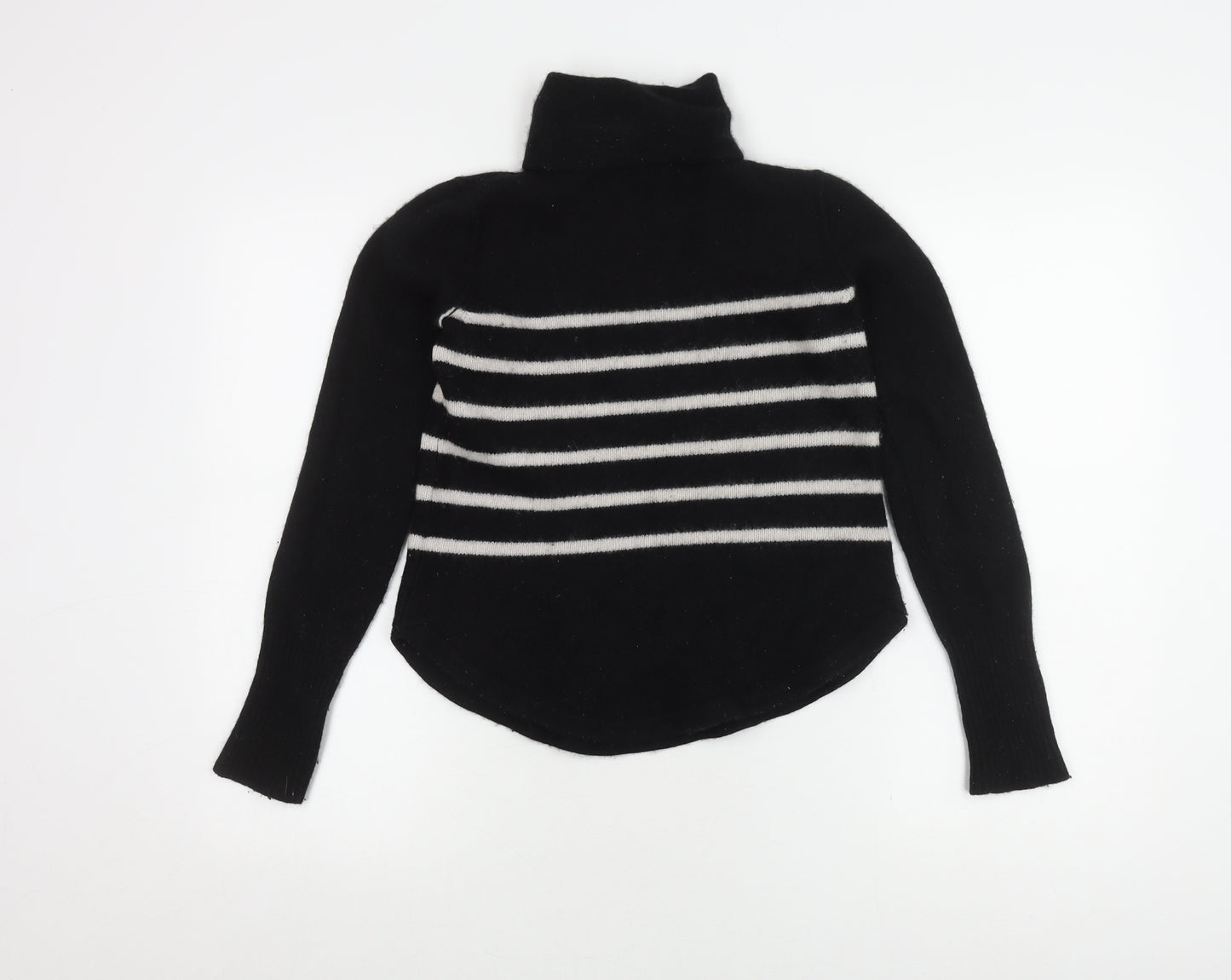 Jigsaw Women's Black Cashmere Roll Neck Jumper, Small