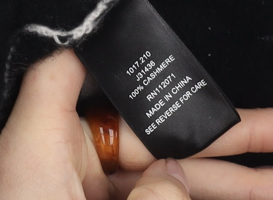 Jigsaw Women's Black Cashmere Roll Neck Jumper, Small