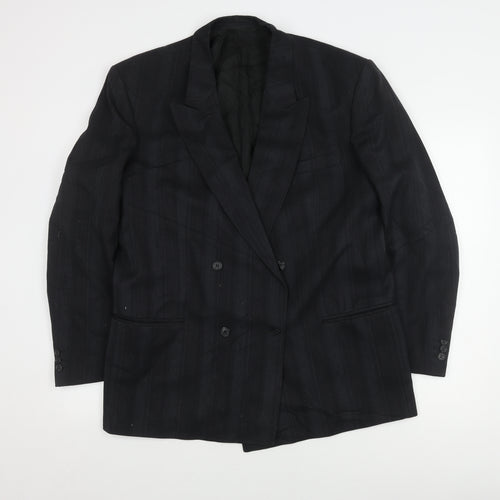 Anthony Loretto Men's Black 42R Peak Lapel Blazer