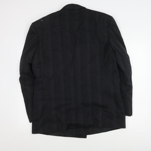 Anthony Loretto Men's Black 42R Peak Lapel Blazer