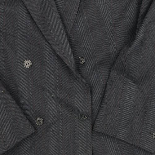 Anthony Loretto Men's Black 42R Peak Lapel Blazer