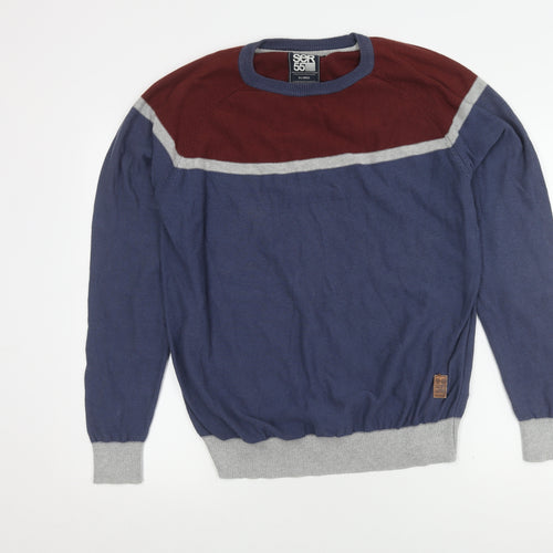 Crosshatch Men's XL Blue Pullover Jumper, Crew Neck