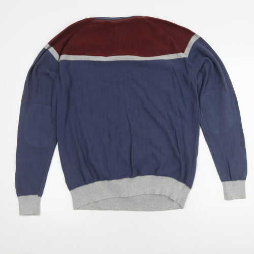 Crosshatch Men's XL Blue Pullover Jumper, Crew Neck
