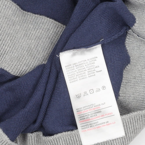 Crosshatch Men's XL Blue Pullover Jumper, Crew Neck