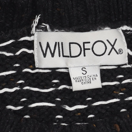 Wildfox Women's Black Knit Jumper, Size S, Balloon Sleeves