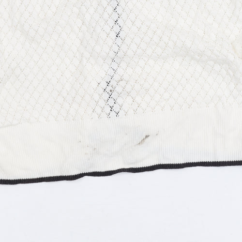 H&M Women's White V-Neck Cardigan, Size S