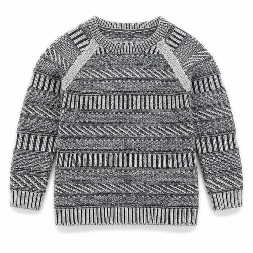 Kew Boys Grey Pullover Knit Jumper, Size S, Casual Autumn Wear