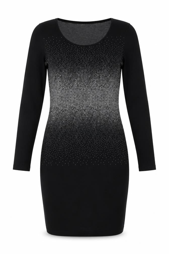Oasis Women's Black Bodycon Dress, Size L, Long Sleeve