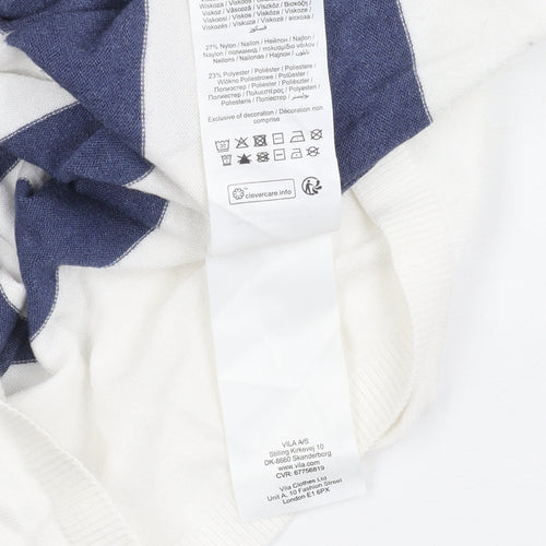 Object Women White Cropped Striped Top L