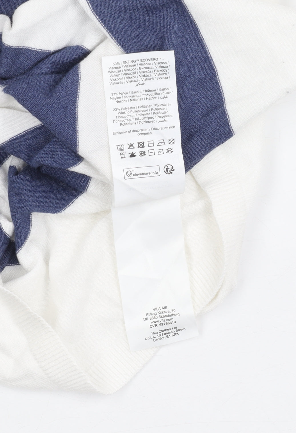 Object Women White Cropped Striped Top L