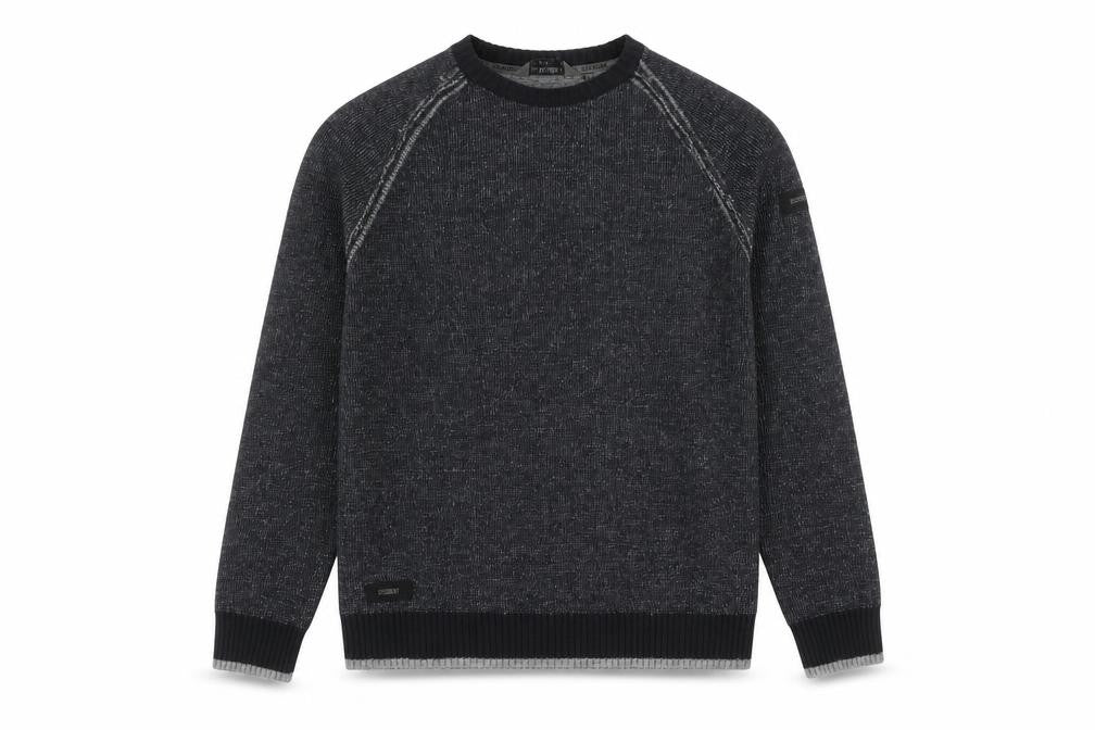 Front view of Dissident Men's Black XL jumper