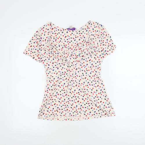 Pepperberry Women's Multicoloured Polka Dot Top Size 8