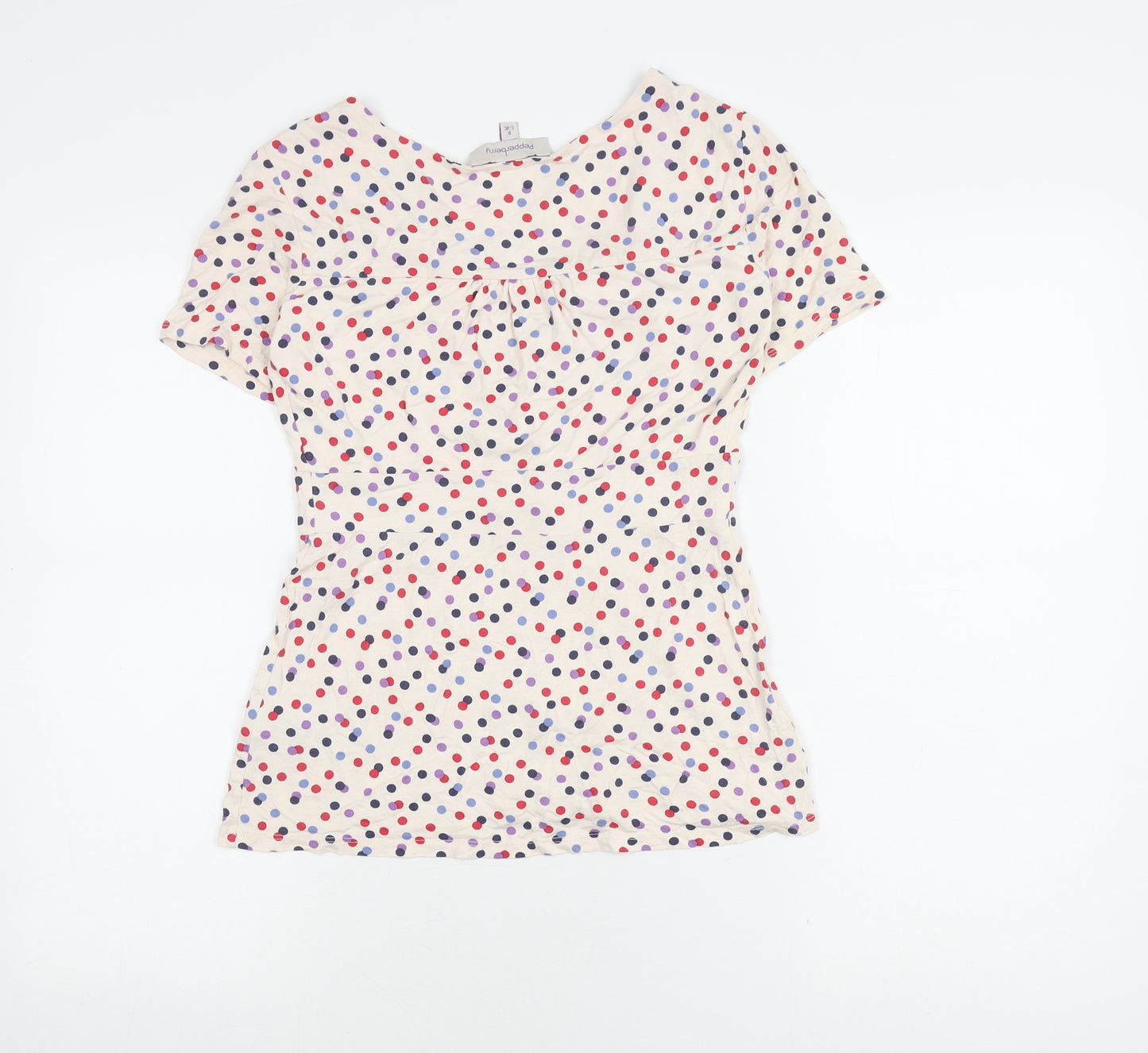 Pepperberry Women's Multicoloured Polka Dot Top Size 8