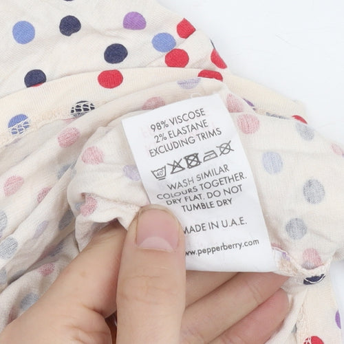 Pepperberry Women's Multicoloured Polka Dot Top Size 8