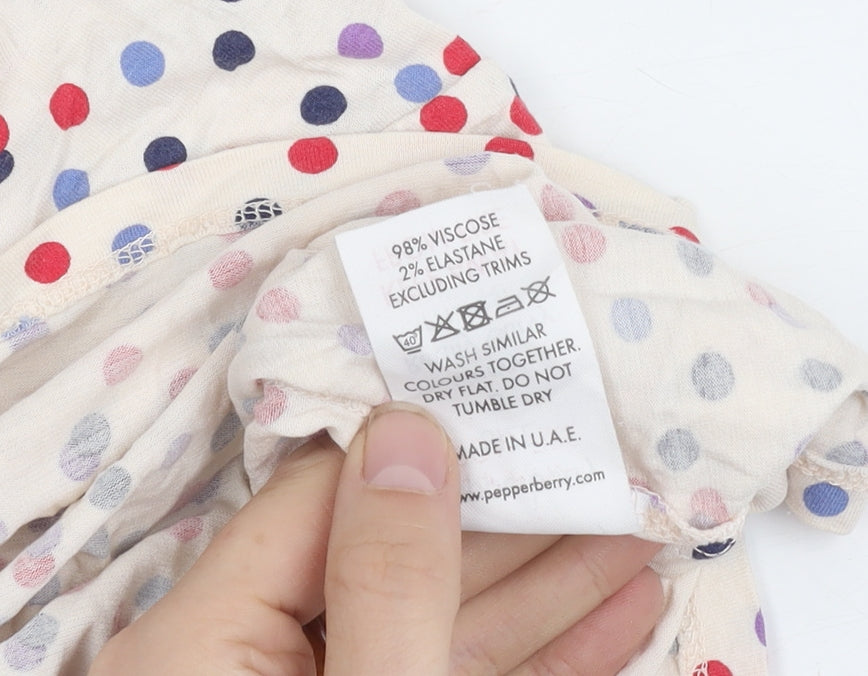 Pepperberry Women's Multicoloured Polka Dot Top Size 8