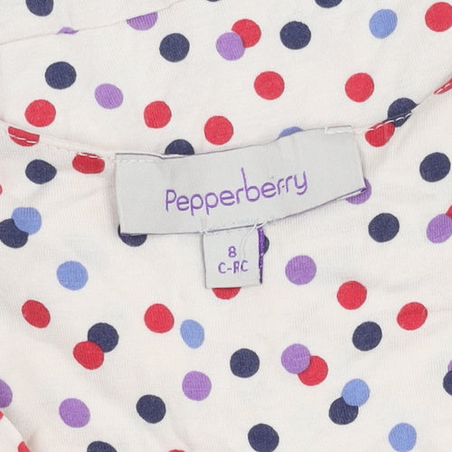 Pepperberry Women's Multicoloured Polka Dot Top Size 8