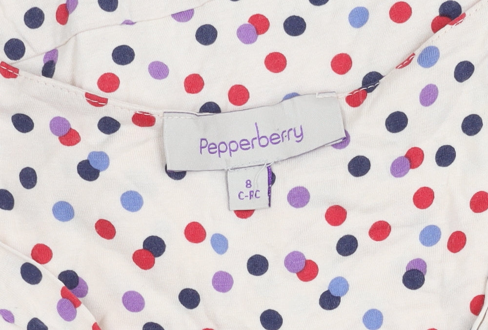 Pepperberry Women's Multicoloured Polka Dot Top Size 8