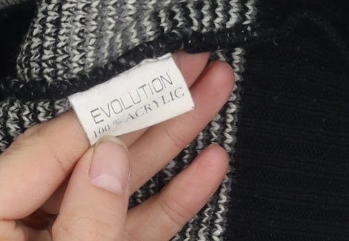 Evolution Men's Black Fair Isle Cardigan