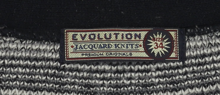 Evolution Men's Black Fair Isle Cardigan