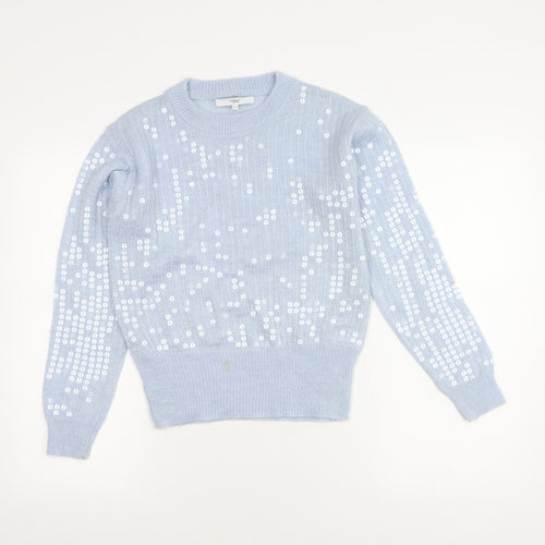 Next Women's Blue Sequin Pullover Jumper Size 8
