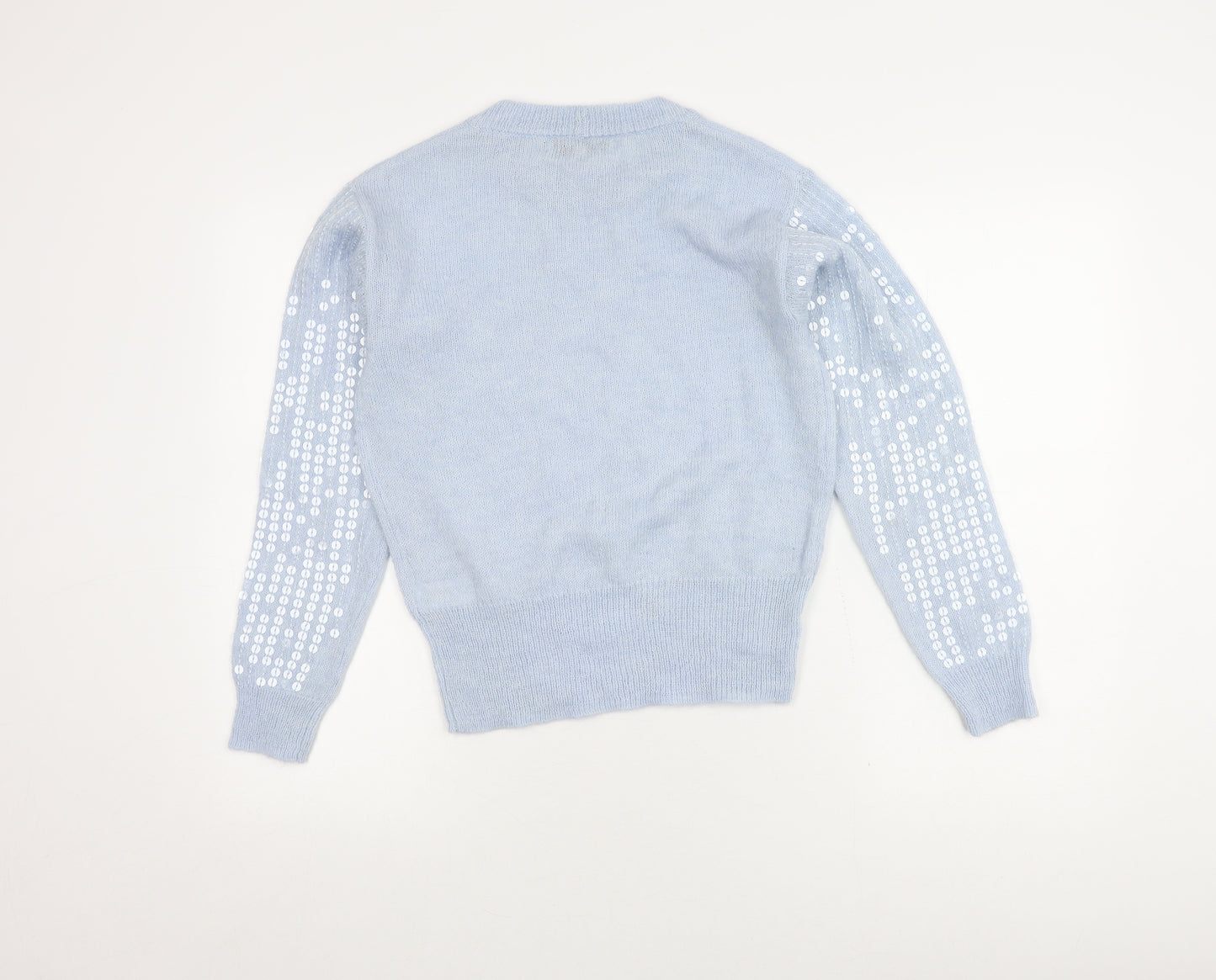 Next Women's Blue Sequin Pullover Jumper Size 8