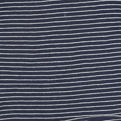 Zara Women Blue Striped Cotton Pullover Jumper Size S