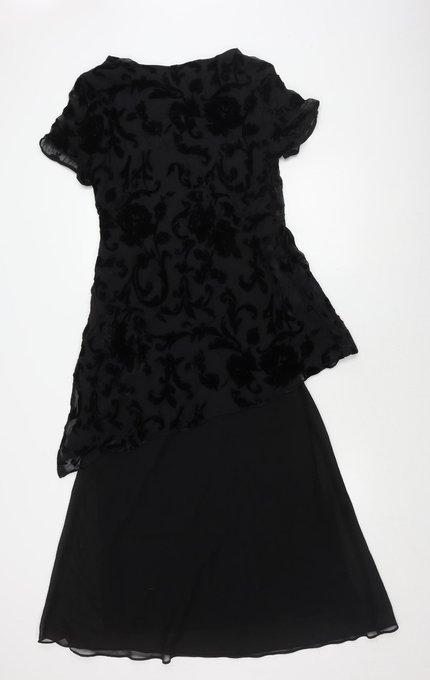 Eva Blue Women's Black Dress Size 8 Rayon Blend