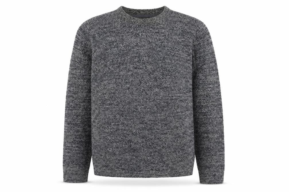 Brave Soul Men's Grey Acrylic Crew Neck Jumper M