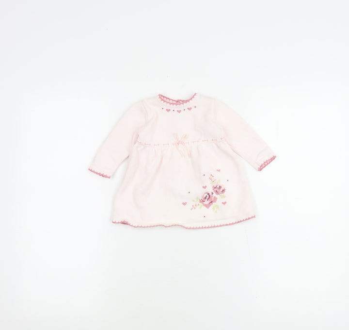 Dylan & Abby Girls Pink Floral Dress 3-6 Months