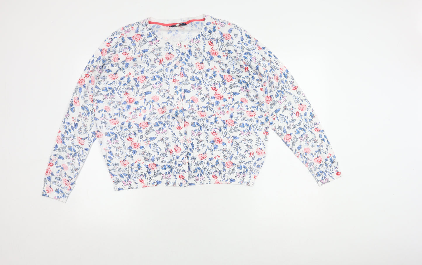 Joules Women's Floral Cardigan, Multicoloured, Size 18