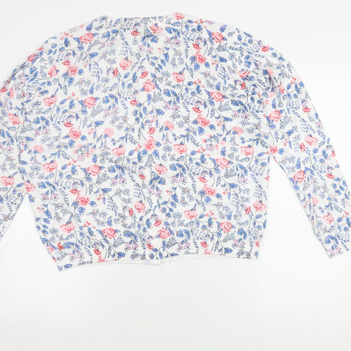 Joules Women's Floral Cardigan, Multicoloured, Size 18