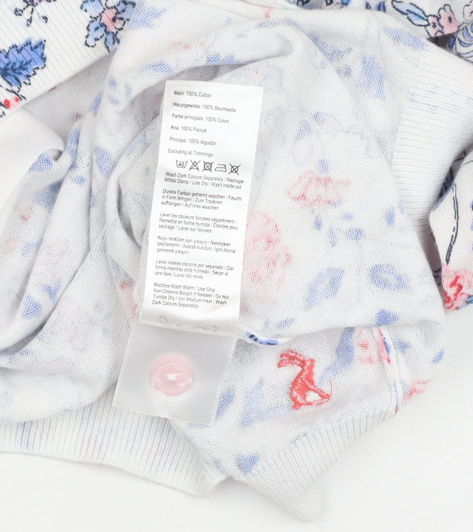 Joules Women's Floral Cardigan, Multicoloured, Size 18