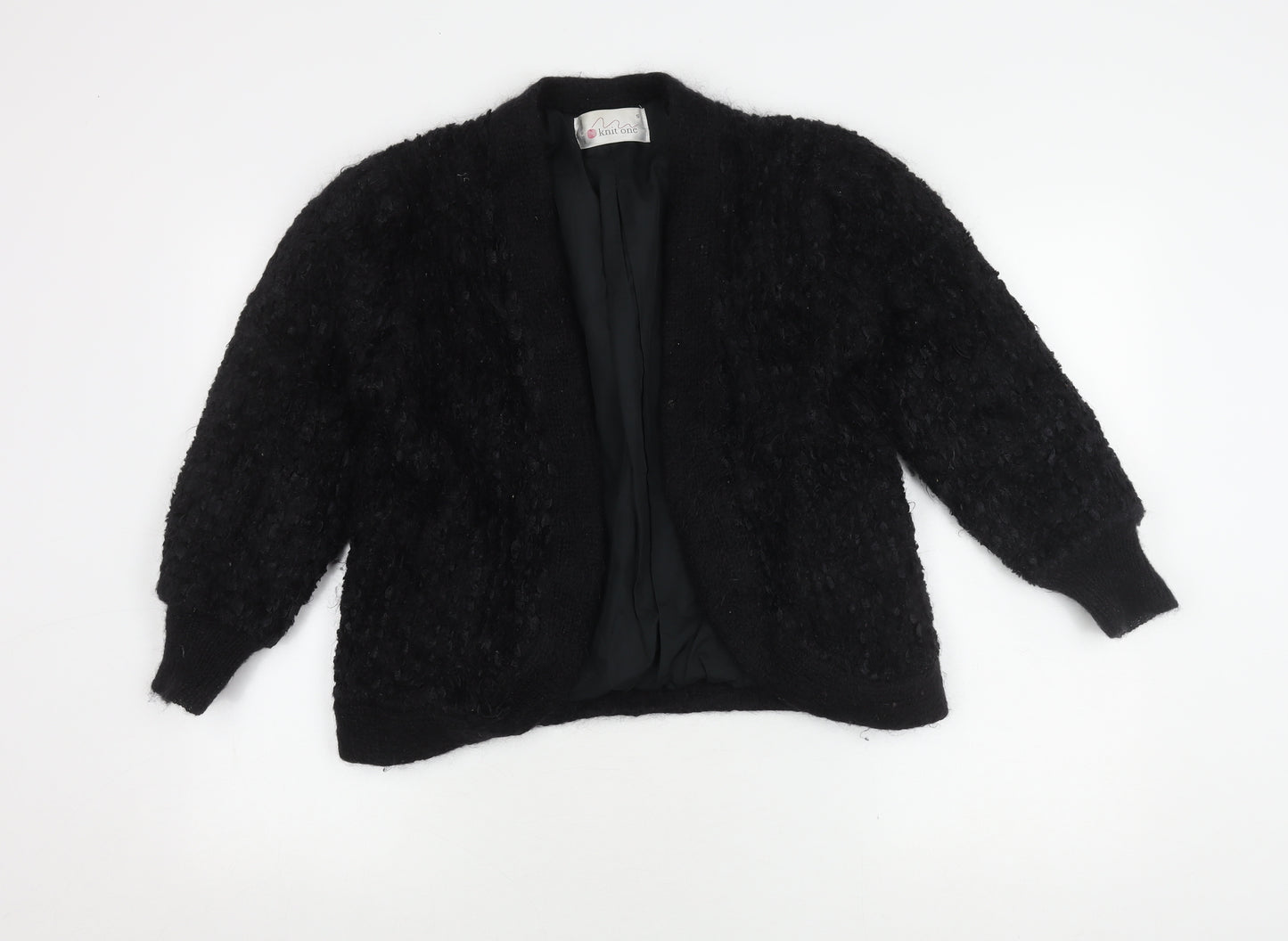 Knit One Women's Black Cardigan, Size S, Open Style
