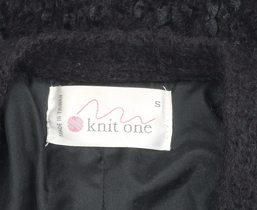 Knit One Women's Black Cardigan, Size S, Open Style