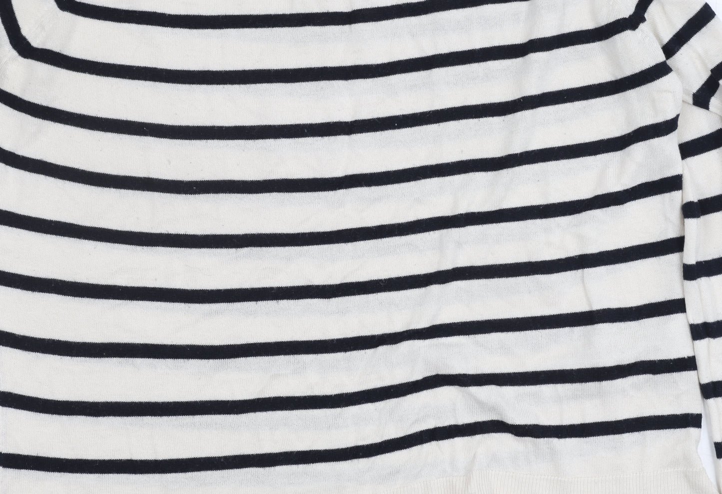 Zara Women's Multicoloured Striped Jumper M