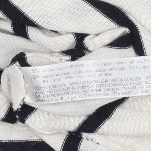 Zara Women's Multicoloured Striped Jumper M